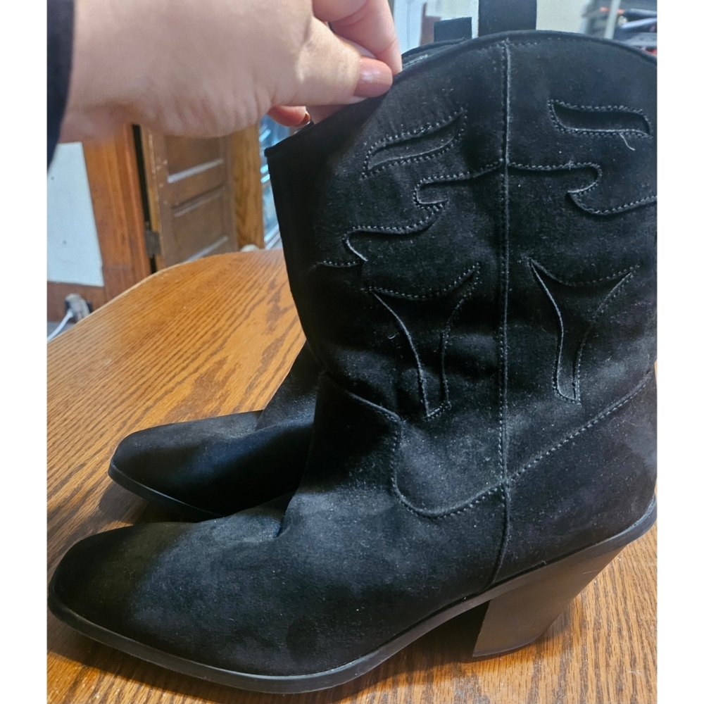 Torrid Western Pull On Extra Wide Width Black Bootie Size 10.5WW - Picture 10 of 16